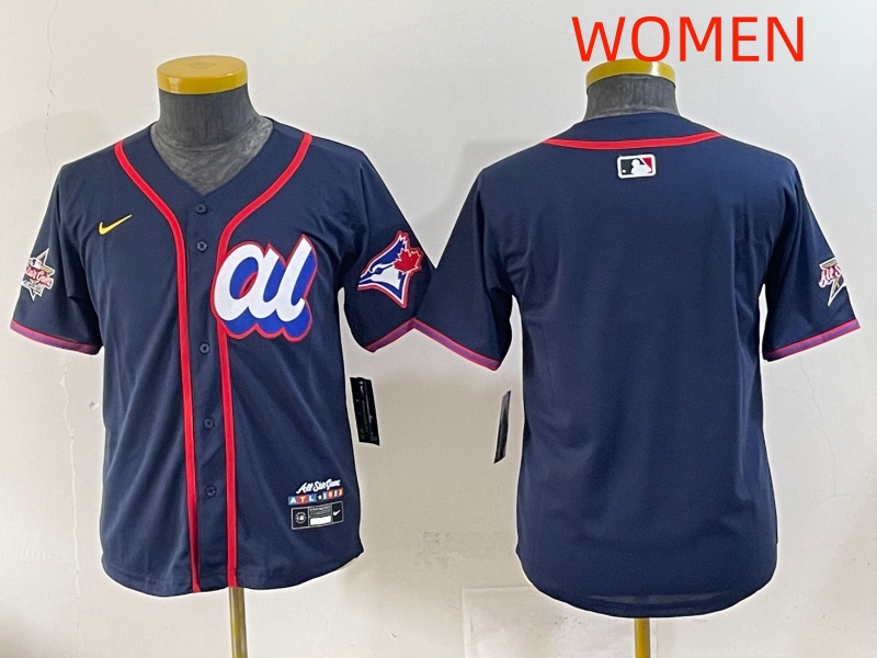 women 2025 Toronto Blue Jays blank dark blue 2025 MLB All Star Nike Jersey style 1